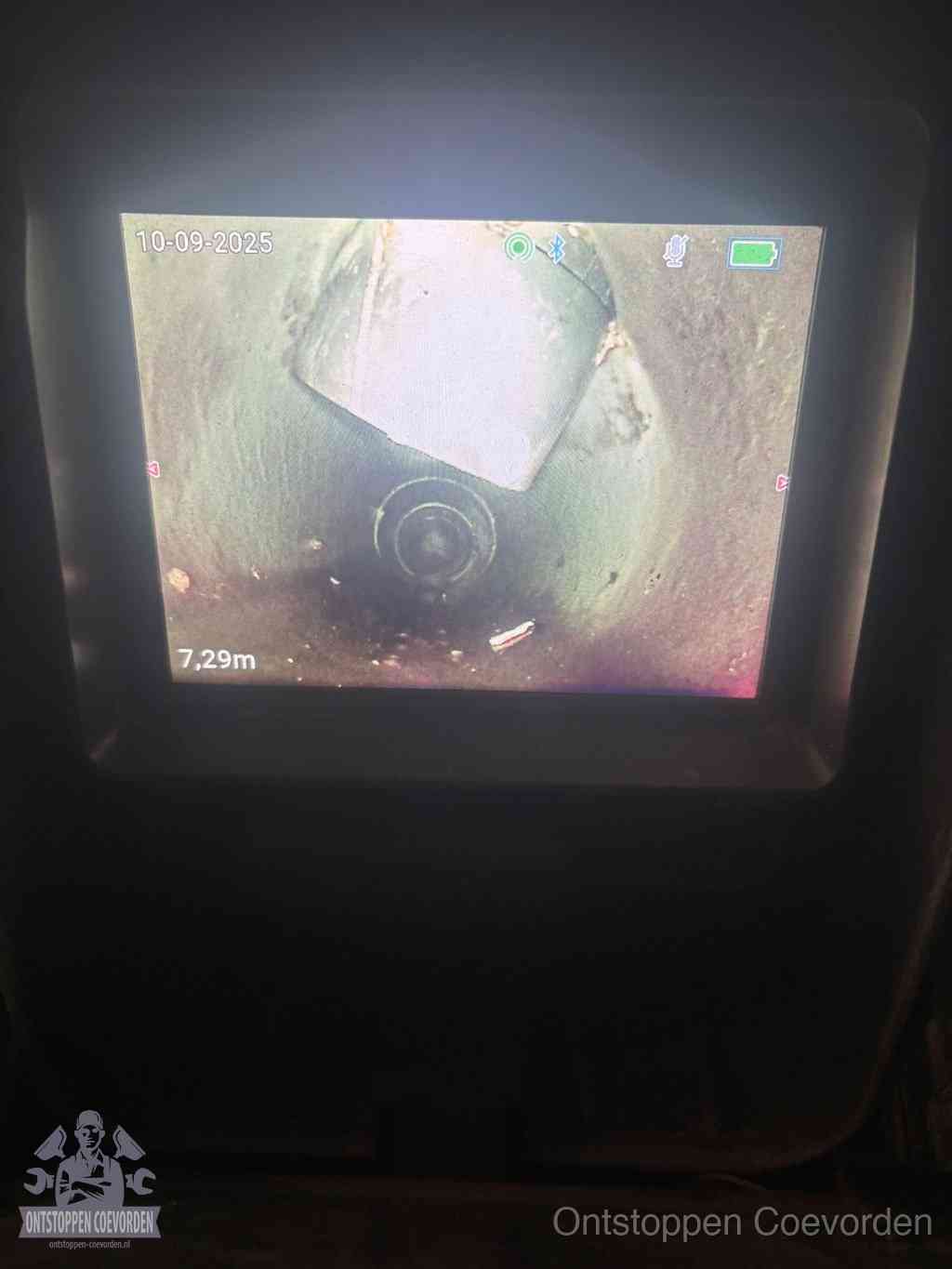 Rioolverzakking camerabeeld in Coevorden